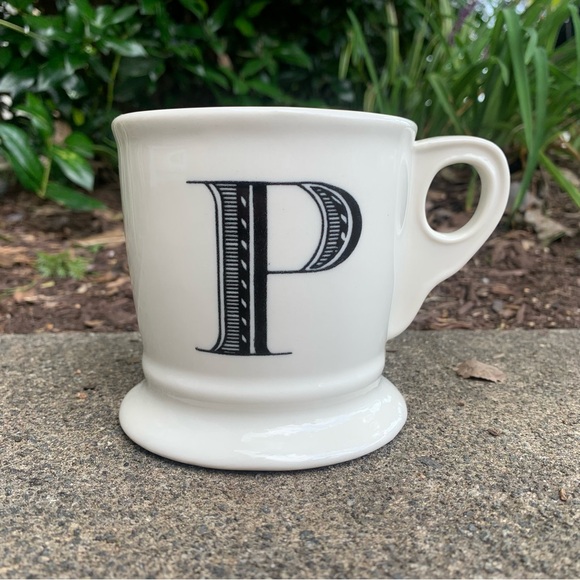 Anthropologie Other - Anthropologie Letter P Initial Monogram Mug